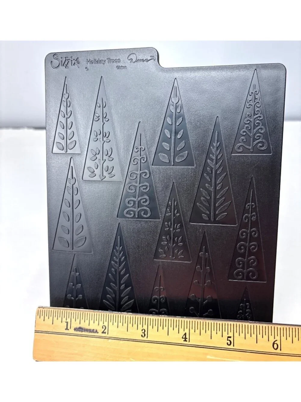 Sizzix Embossing Plate Set Holiday Trees & Holly Berries 5x7